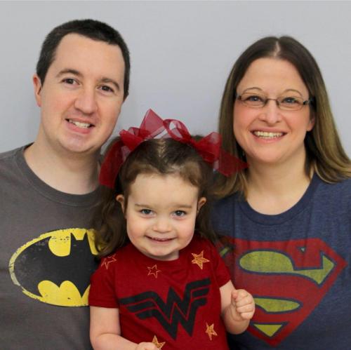 January 3, 2018 - Hensler Family in Super Hero T-Shirts
